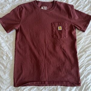 Carhartt Casual Loose Fit TShirt Unisex with Front Pocket